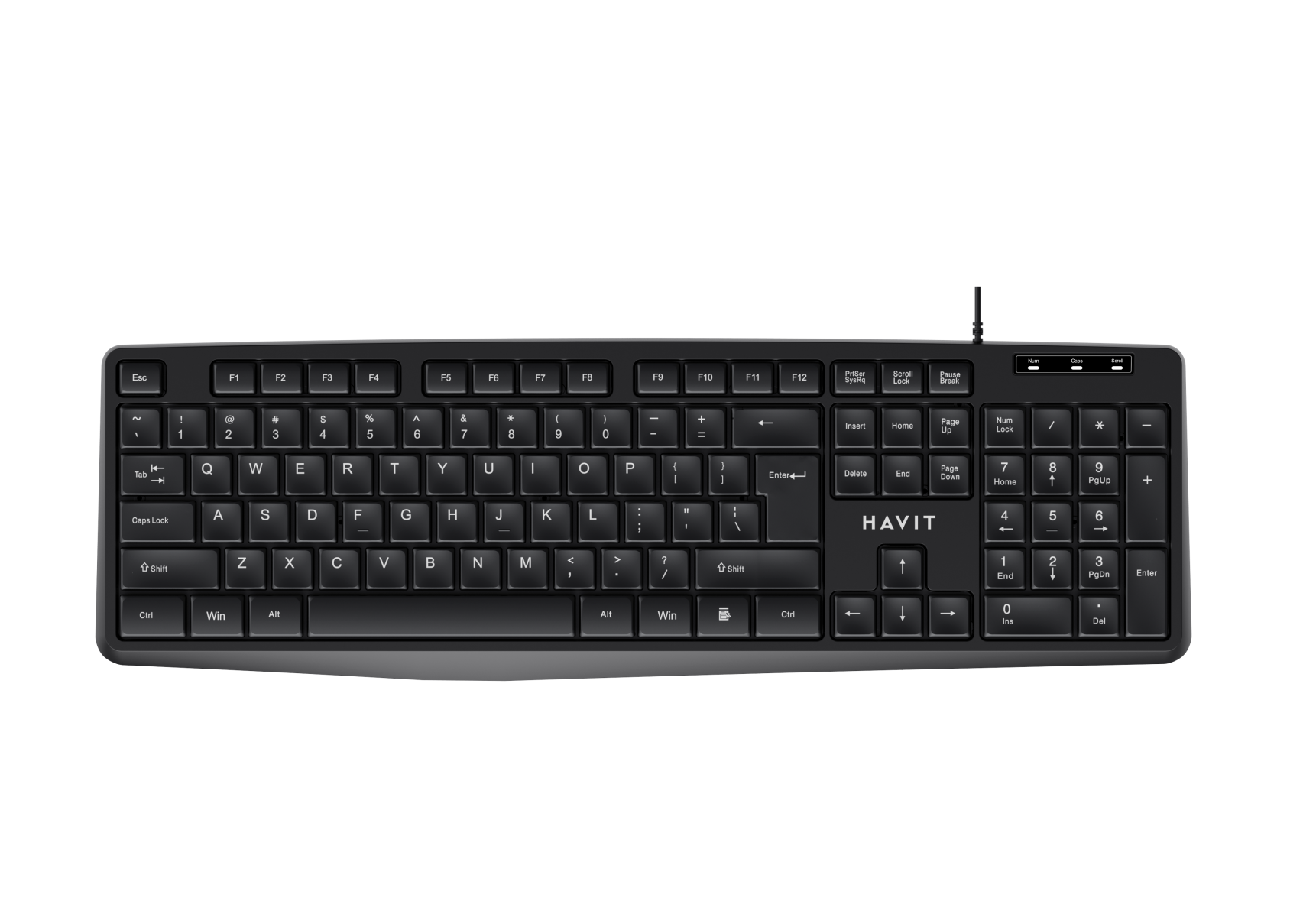 Клавиатура проводная Havit HV-KB2006 USB Black (49029)