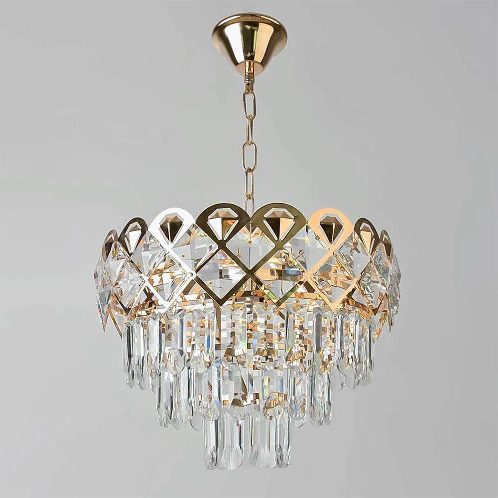 Люстра подвесная классическая хрустальная Lighthouse SRS-19974/8-400 Золотой (24909647)