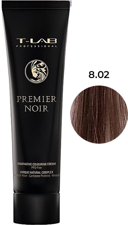 Крем-краска для волос T-LAB Professional PREMIER Noir 8.02 Светлый натурально-перламутровый Блонд 100 мл (29584190)