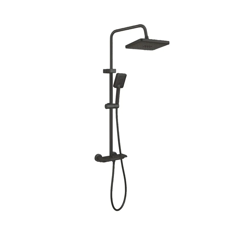 Душова колона зі змішувачем Armata BCF-009-J з кнопковим перемикачем 3 режими Black (CH6506)