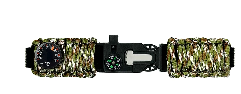 Ремінець паракордовий багатофункціональний Camo Green (3729)