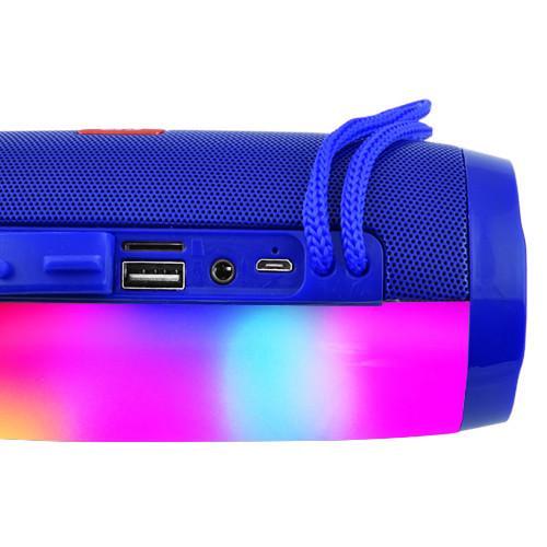 Колонка портативная Bluetooth TG157 RGB/FM Blue (2135321731) - фото 5