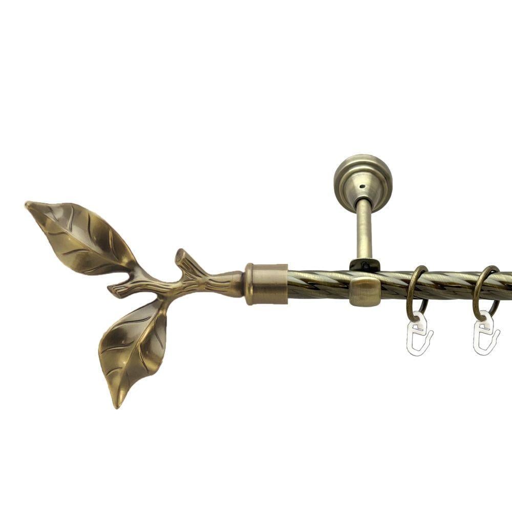 Карниз для штор Orvit Листок однорядный скрученный 16 мм 200 см Антик (00-00022334)