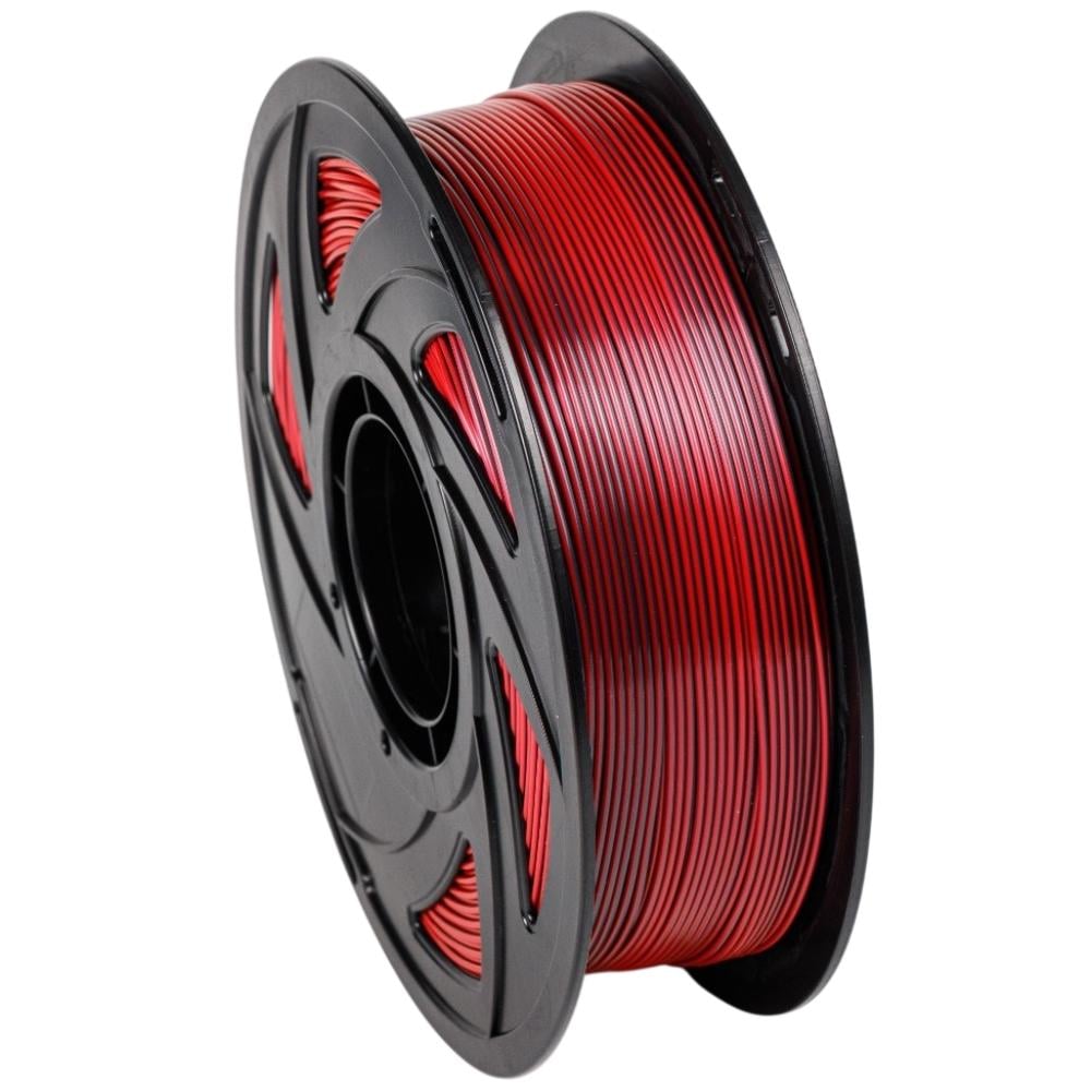 Пластик UA3D PLA Silk Dual Color 1,75 мм 1 кг Красный/Черный (UA3D422-RoseRedBlack)