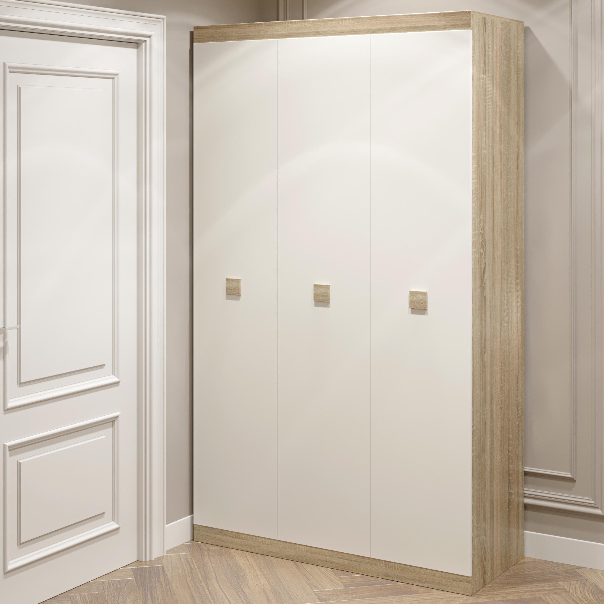 Шкаф Everest Соната 1200х496х2050 мм Сонома/Белый (11308) - фото 4