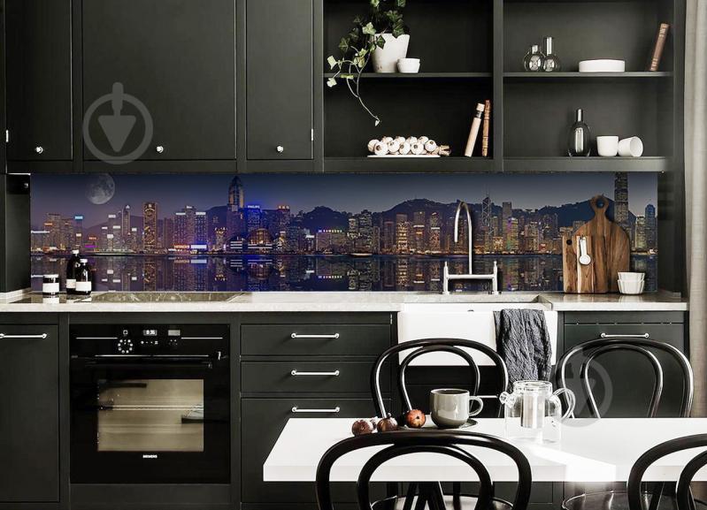 Наклейка виниловая кухонный фартук  Zatarga  "Ночные города"  650х2500 мм