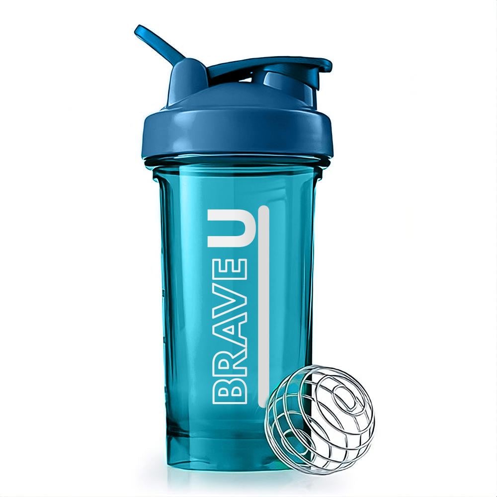 Шейкер для спортивного з пружиною 600 мл (BraveU-premium-1)
