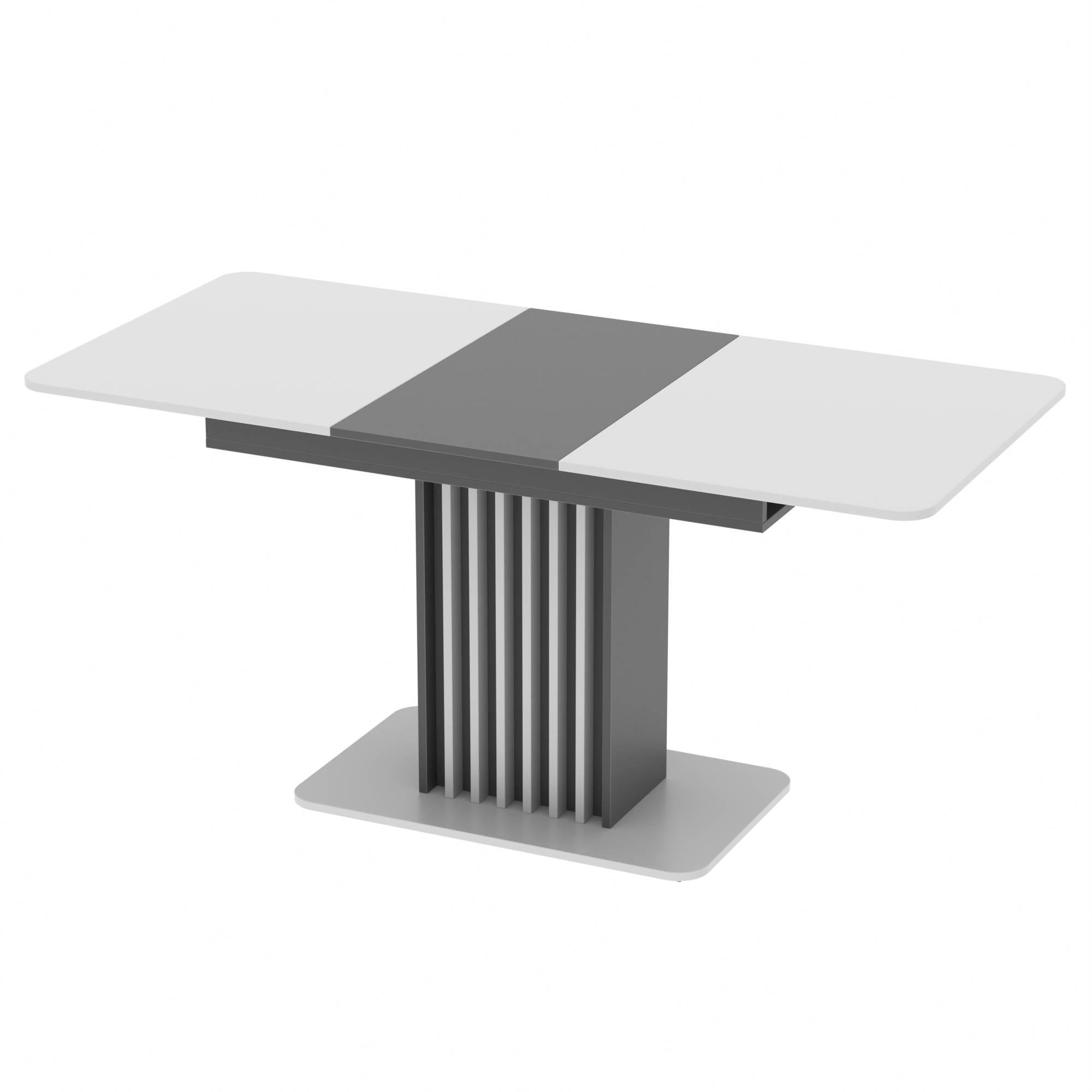 Обідній стіл розсувний Неман ФОРЕСТ Білий/Графіт (3506620)