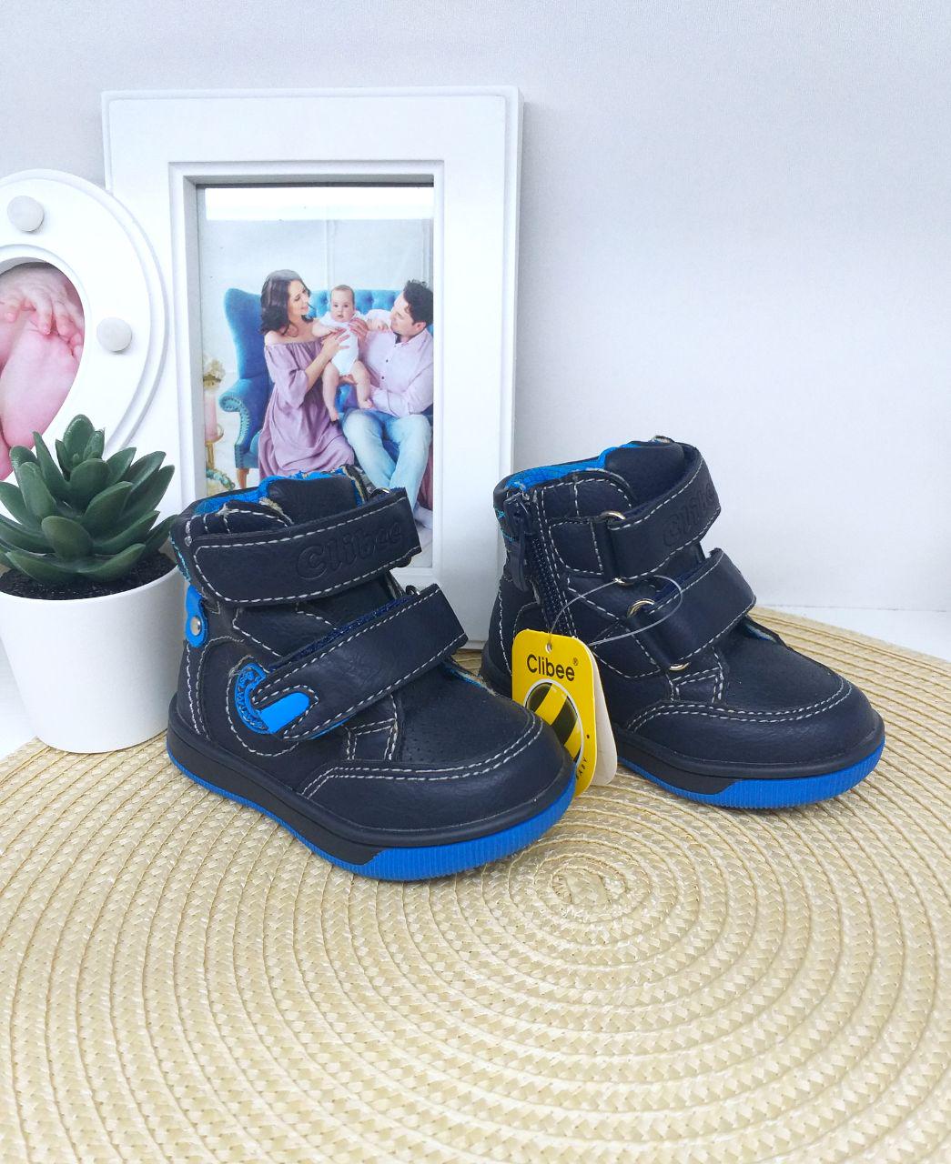 Ботиночки для мальчика Clibee 464 р. 20 12,3 см Синий (464)