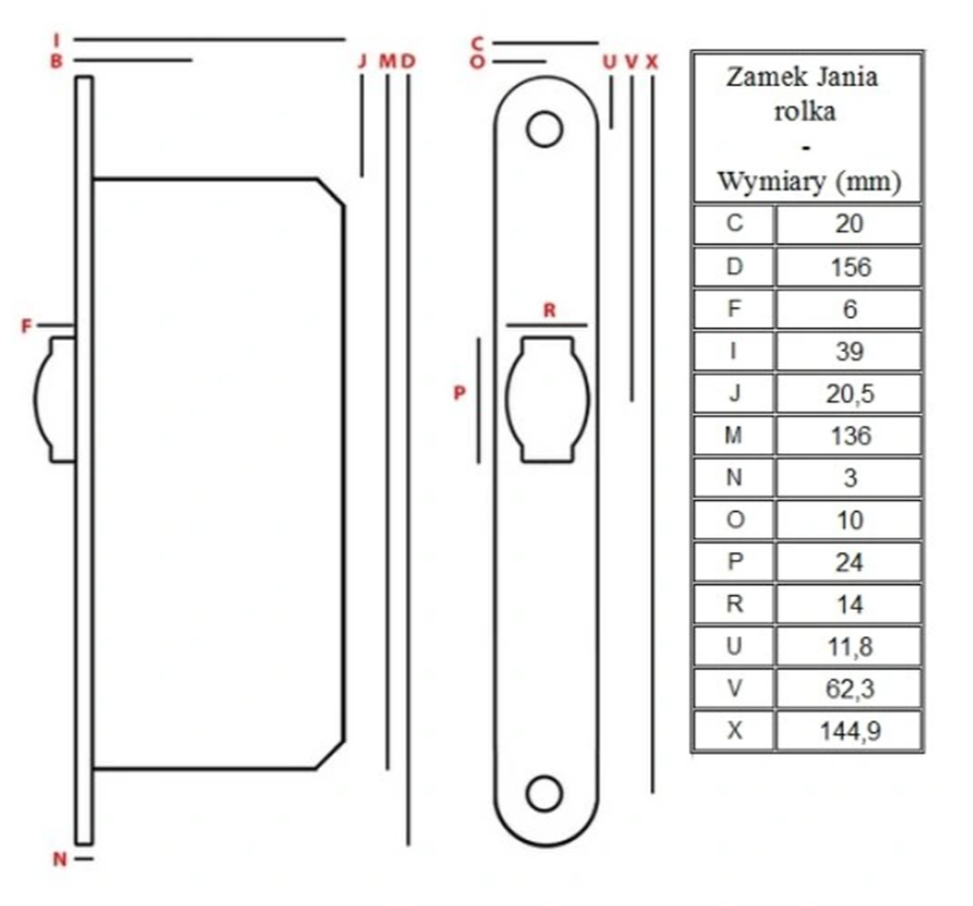 Механизм роликовый Jania Z091-R Kale 155B (6392-2) - фото 4