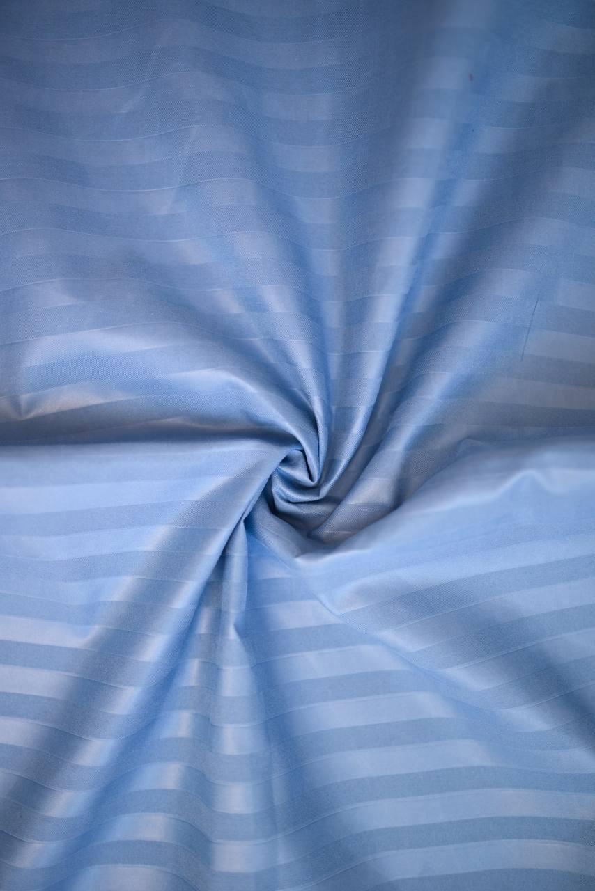 Комплект постільної білизни Signorina Siena зі страйп-сатину євро 50х70 см/70х70 см Блакитний (0015E) - фото 5