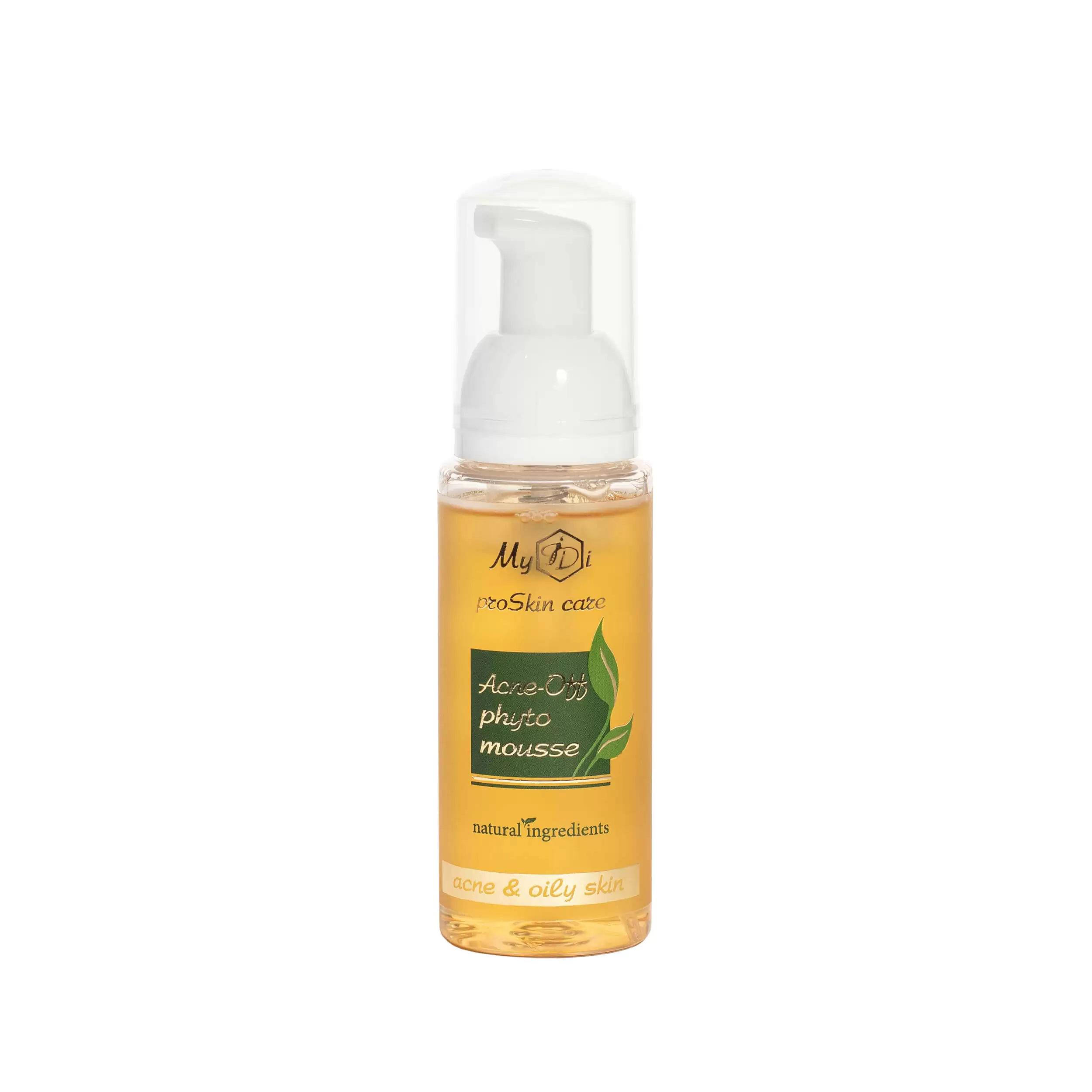 Очищающий мусс для проблемной кожи MyIDi Acne-Off phyto mousse миниатюра 80 мл (4821284851340-1)