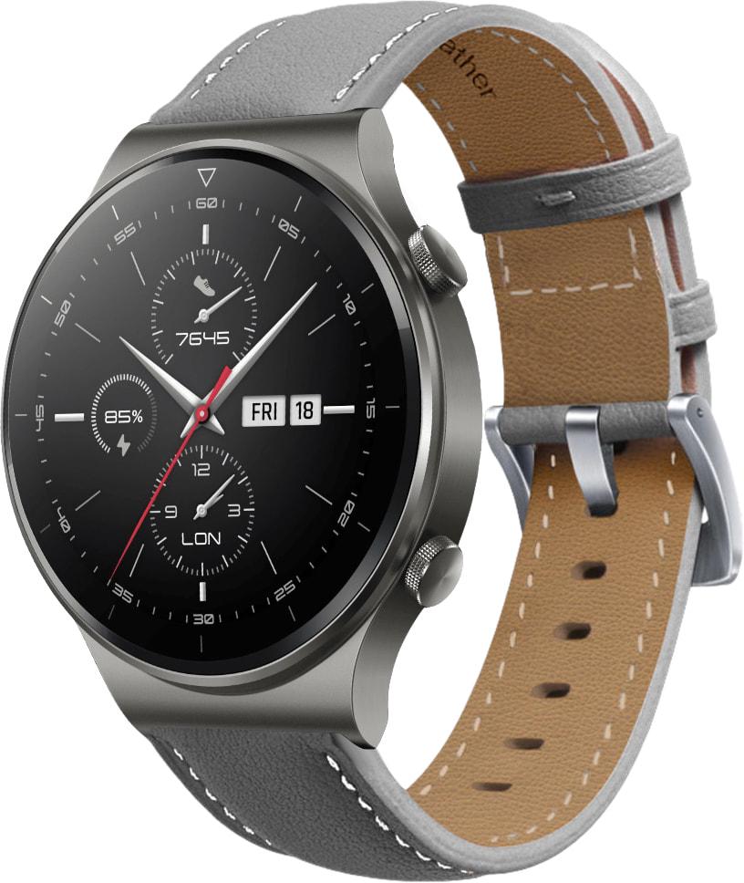 Ремешок кожаный Folsa для Huawei Watch GT 2 Pro Grey (31547-33)