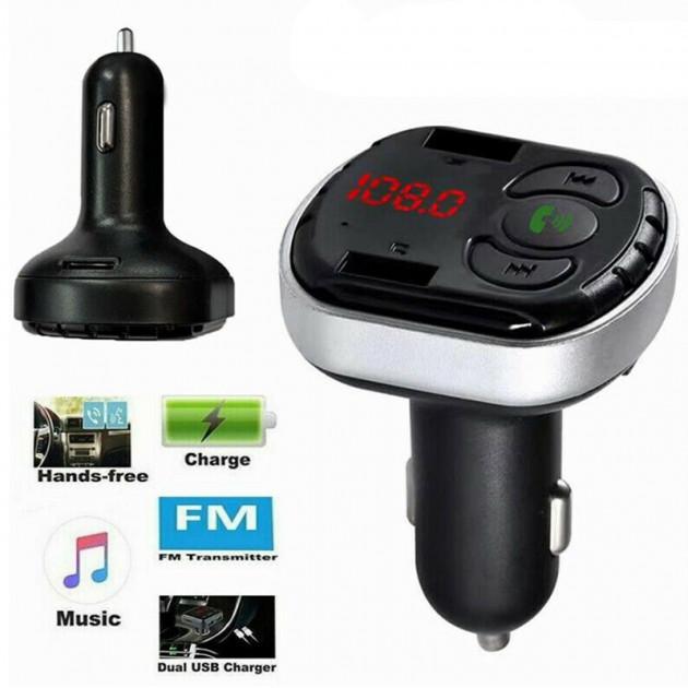 FM-трансмиттер CAR x14 с Bluetooth/USB 2,1A Черный (14102991) - фото 4