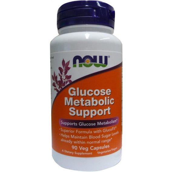 Комплекс для профилактики диабета NOW Foods Glucose Metabolic 90 вег. капс. (000003017)