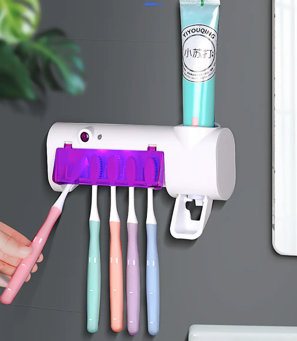 Диспенсер для зубной пасты и щеток авто Multi-function Toothbrush sterilizer JX008 (00829) - фото 2