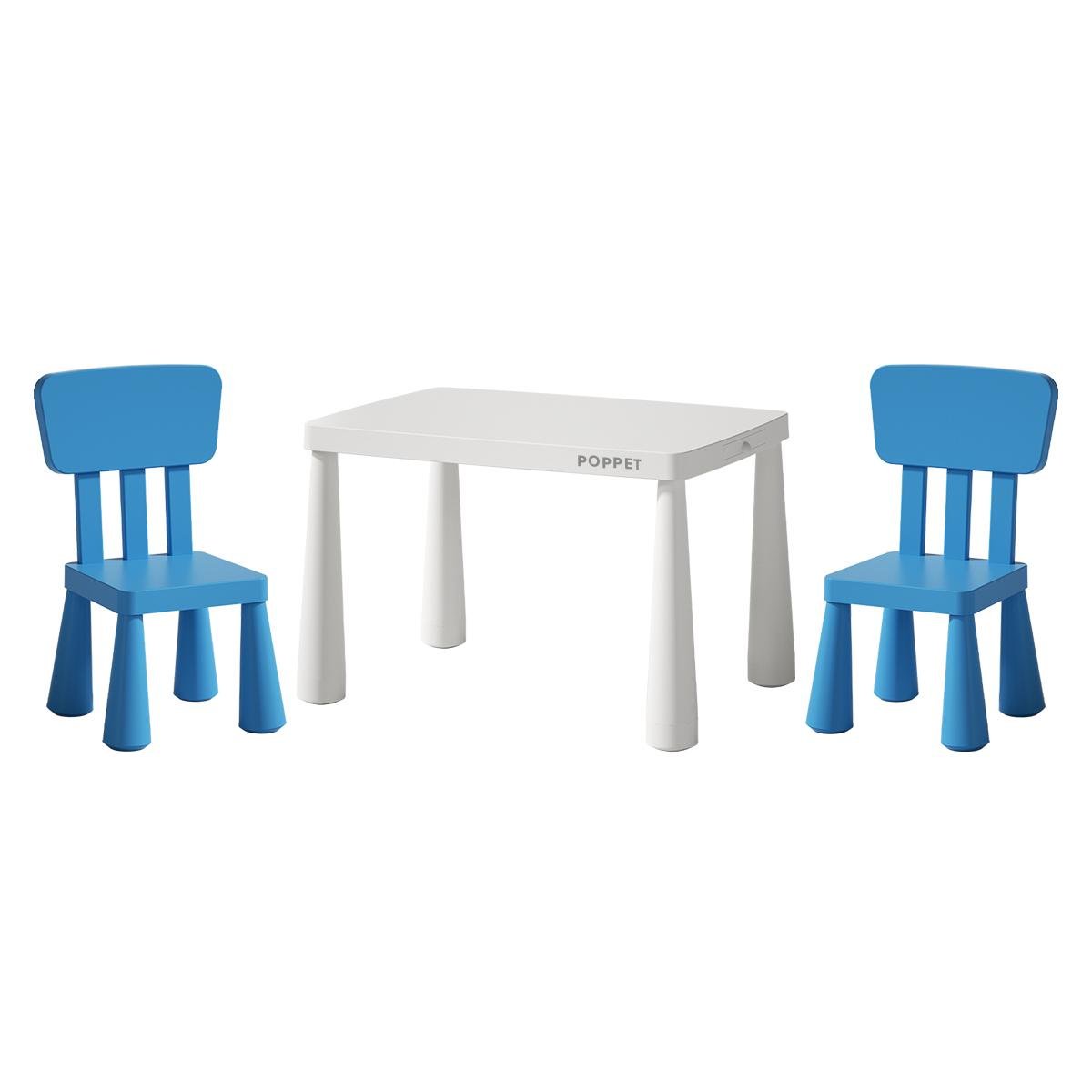 Столик детский Poppet Маммут Уайт Блу и два стула (PP-012WB-2)