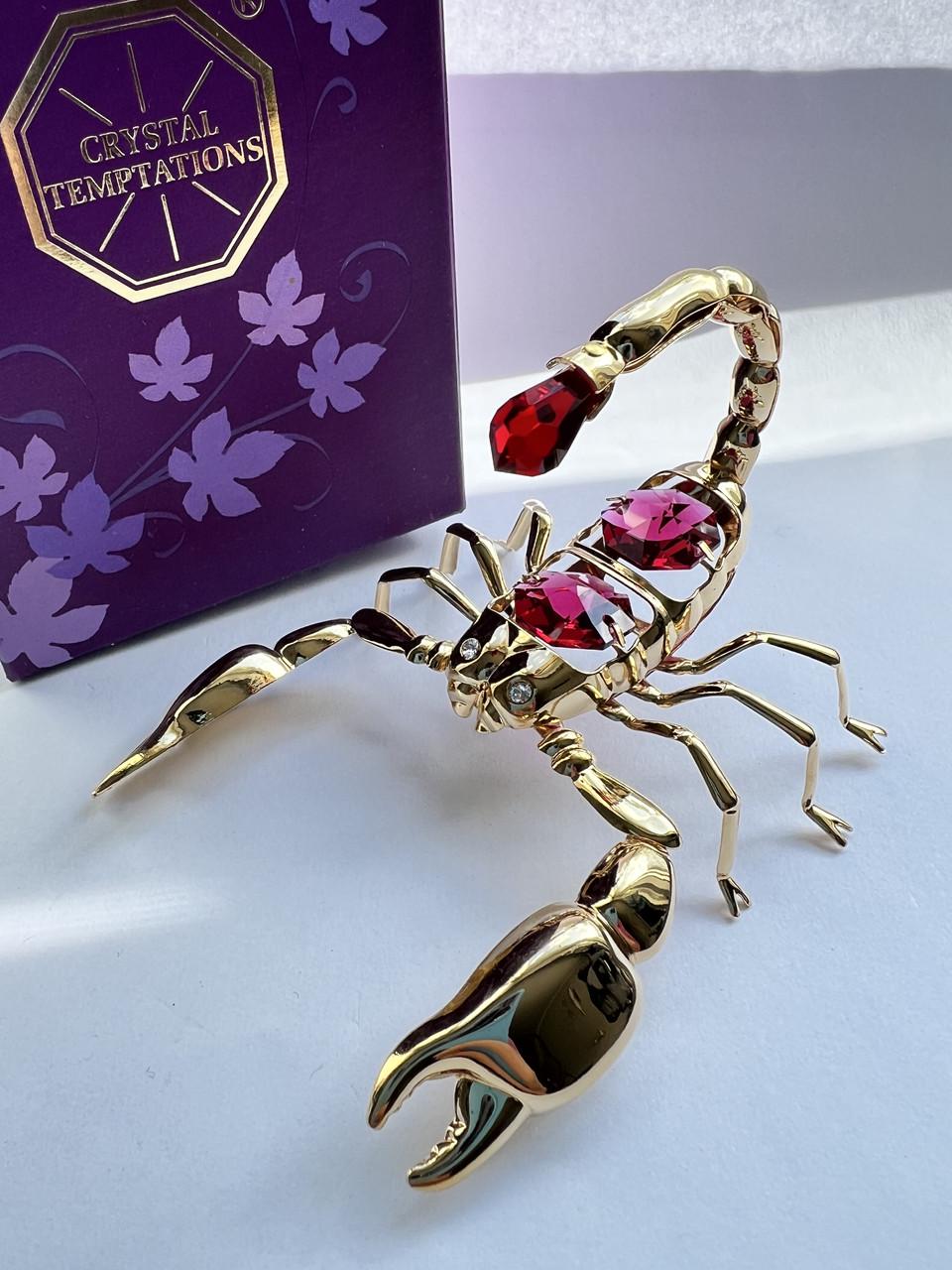 Фигурка со стразами Crystocraft Swarovski Скорпион 7х7х8 см 160307 (31466396)