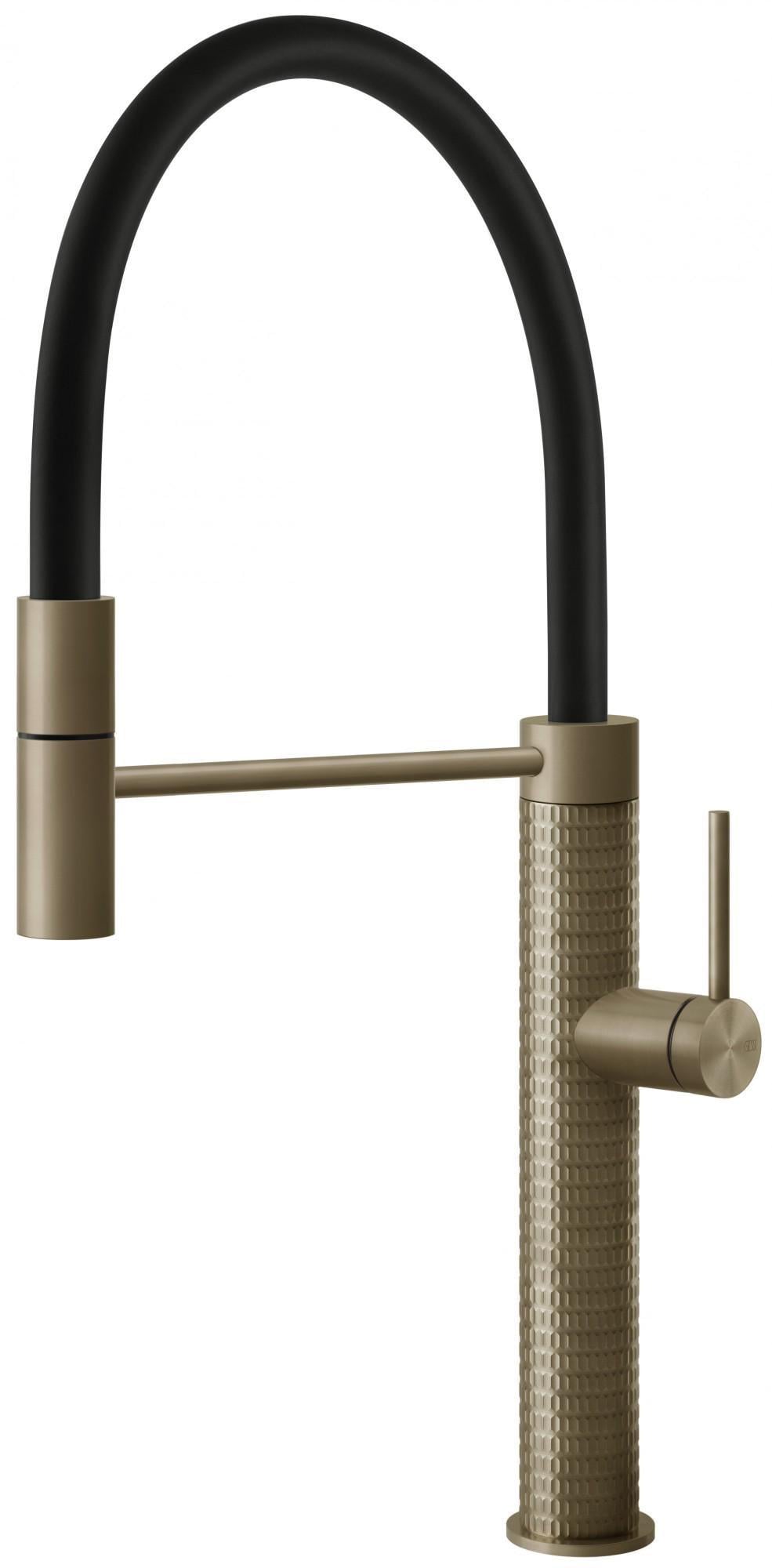 Смеситель кухонный Gessi 316 Flessa Латунь брашированная PVD (60012#726)