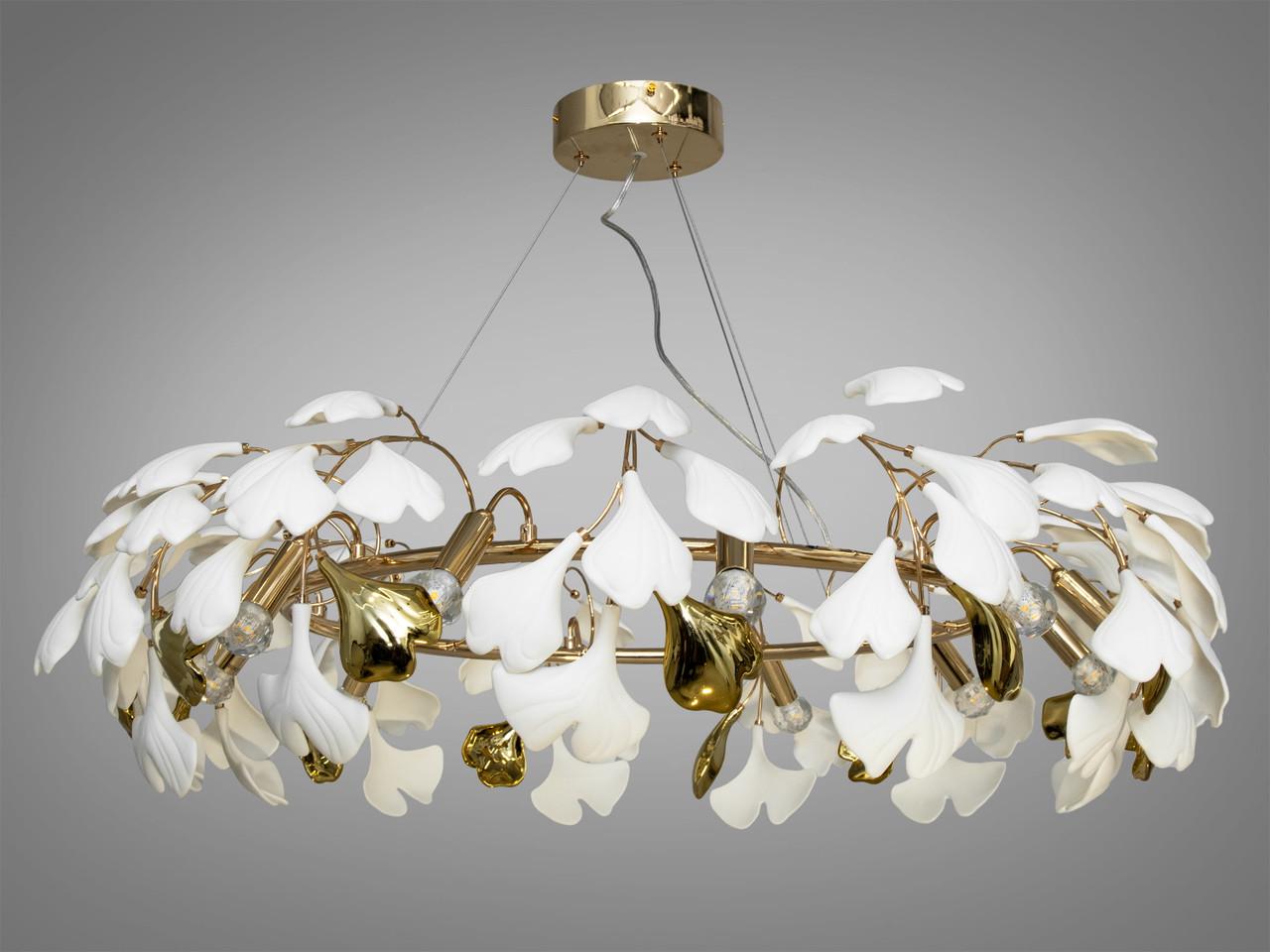 Люстра EcoLed Loft на 12 ламп 7162-12P GD Золотой