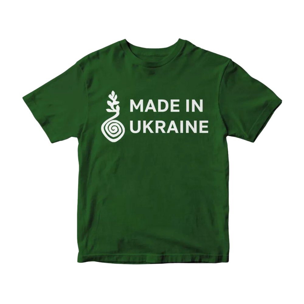 Футболка патриотическая Zerno MADE IN UKRAINE L Зеленый