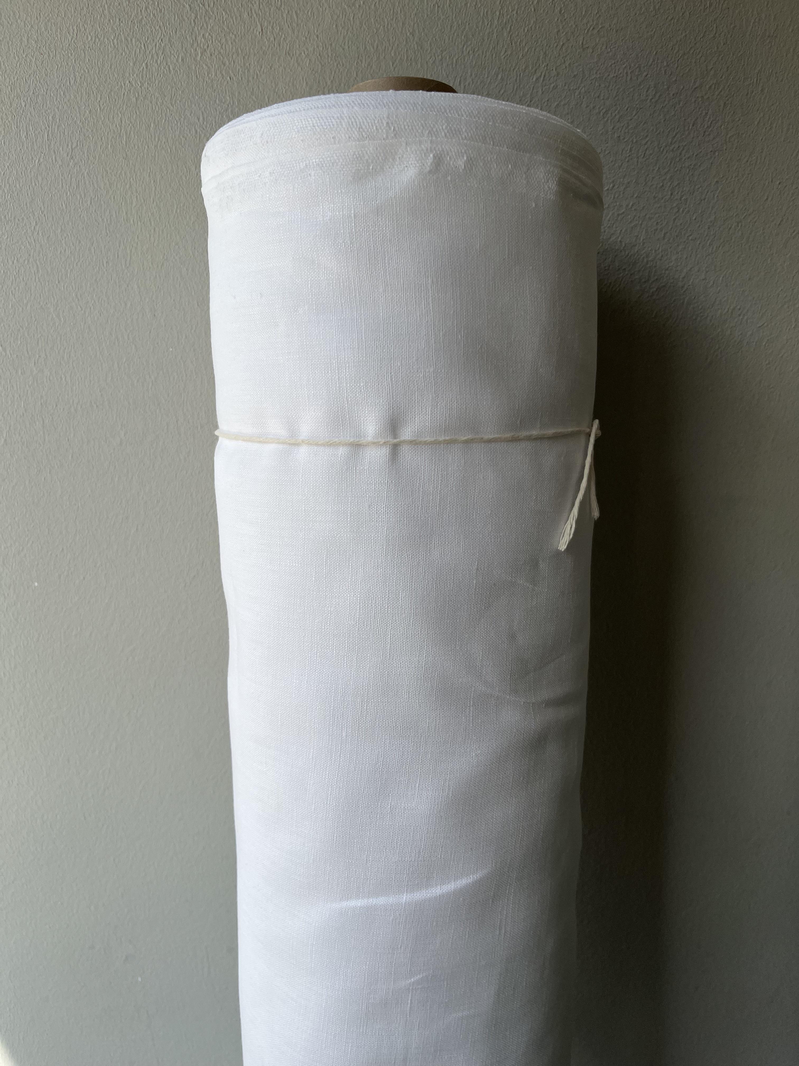 Ткань костюмная смягченная Linen Plus 100% лен 150 см 101 Белый - фото 6