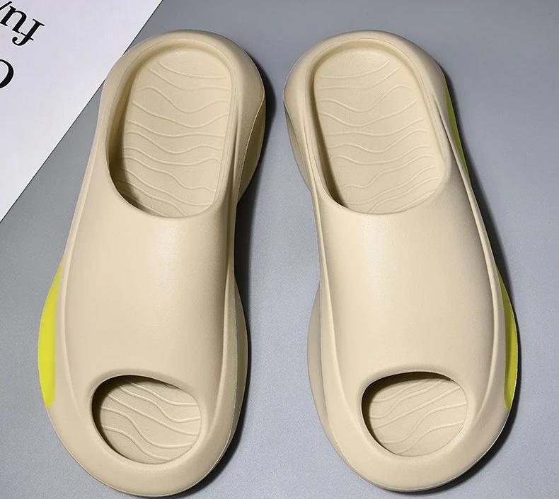 Шлепанцы женские из пеноматериала EVA для пляжа р. 41 26 см Бежевый/Желтый (D-0134) - фото 4 Шлепанцы женские из пеноматериала EVA для пляжа р. 41 26 см Бежевый/Желтый (D-0134) - фото 4