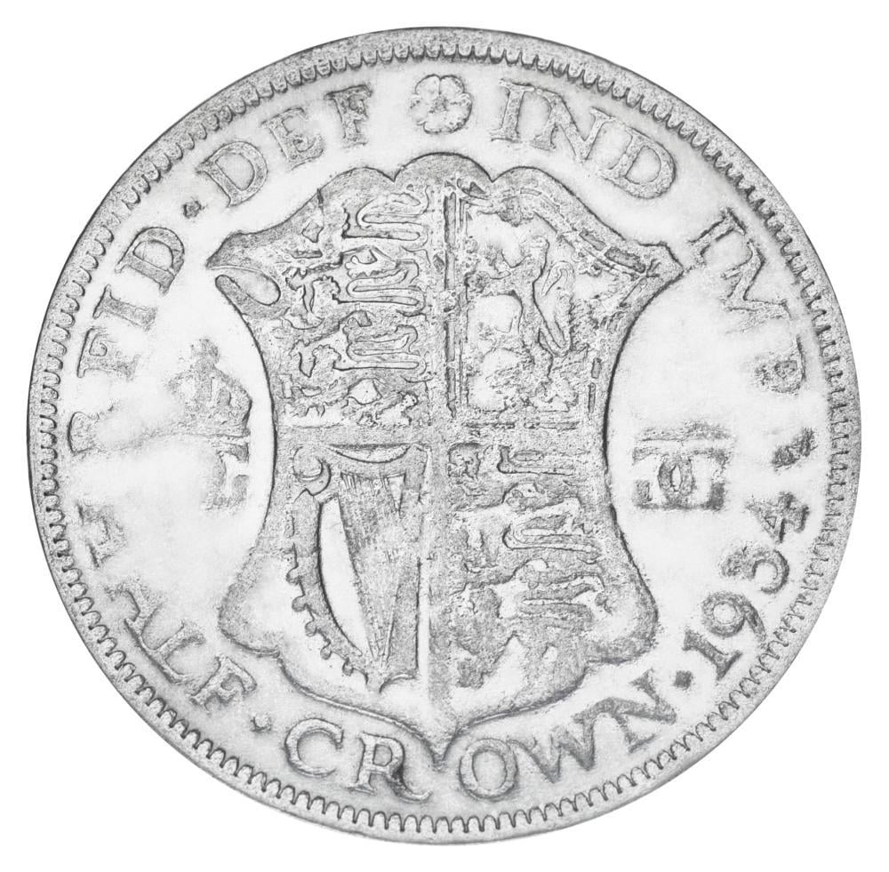 Коллекционная монета Великобритания 1/2 кроны 1934 г. серебро F-VF Half Crown Ag 500 14,14 г (М19863)