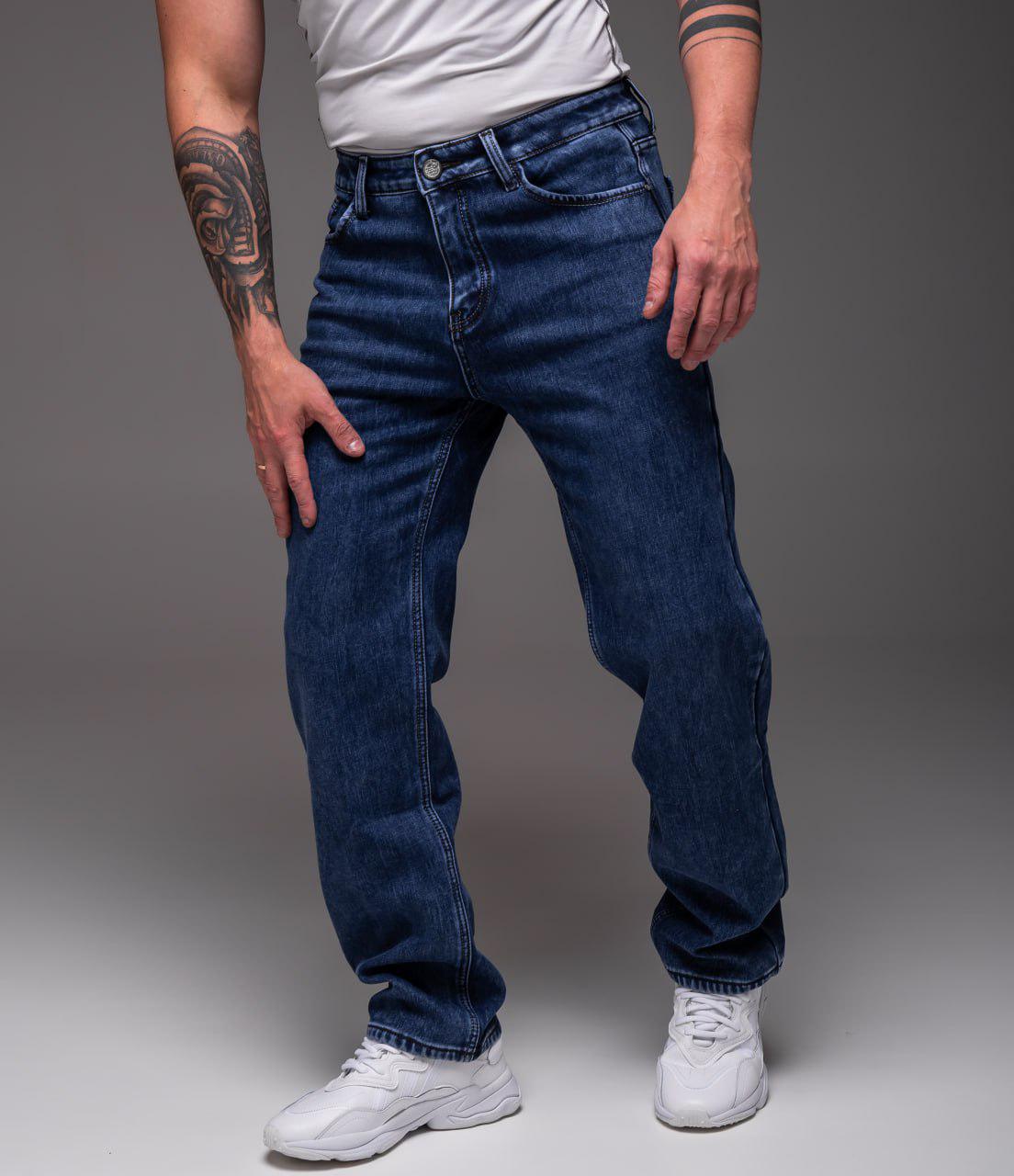 Джинсы мужские зимние VV ​​2437 на флисе коттоновые р. 31 Синій (2437/2) - фото 4