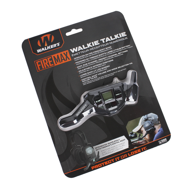 Рация Walker's FireMax Muff Walkie Talkie 22 канала FRS с LCD дисплеем Черный (629761) Рация Walker's FireMax Muff Walkie Talkie 22 канала FRS с LCD дисплеем Черный (629761)