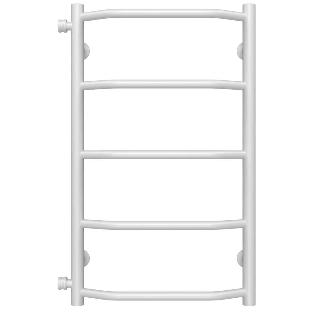 Полотенцесушитель водяной Deffi Трапеция П5 боковое левое подключение нержавеющая сталь 400х700 мм Белый (C.TR.70.40.5.W.B)