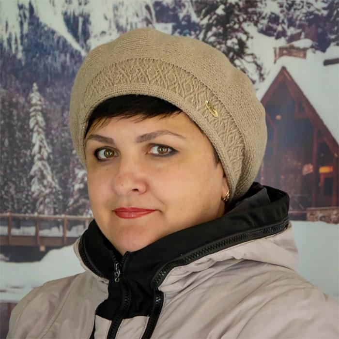 Берет женский Lirus Рина двойной полушерстяной Светло-бежевый (111684)