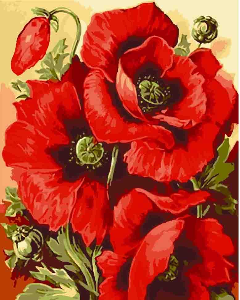 Картина по номерам Art Craft Маковый цвет 40х50 см (10210-АС)