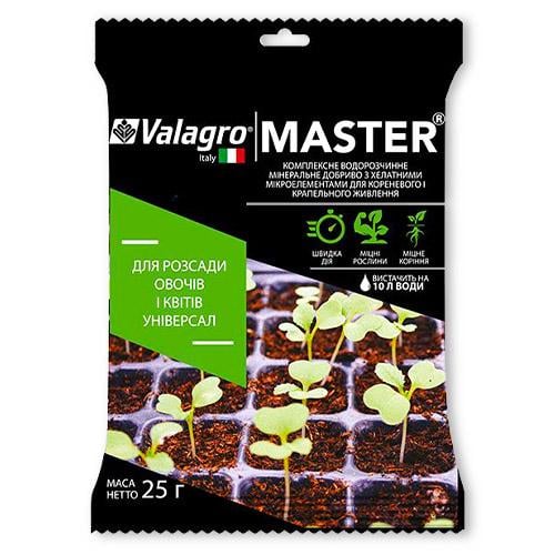 Удобрение Florium Master NPK 13.40.13 комплексное минеральное универсальное для рассады овощей и цветов 25 г (12380)