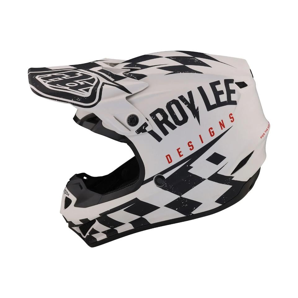 Мотошлем TLD SE4 POLYACRYLITE HELMET RACE SHOP L White/Black