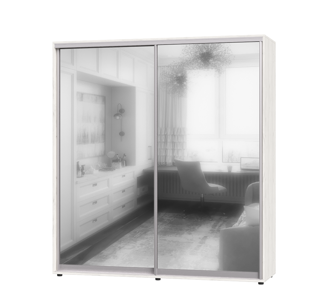 Шкаф-купе двухдверный Эверест ШК-05 190х60х220 см 
Дуб Крафт Белый (07350)