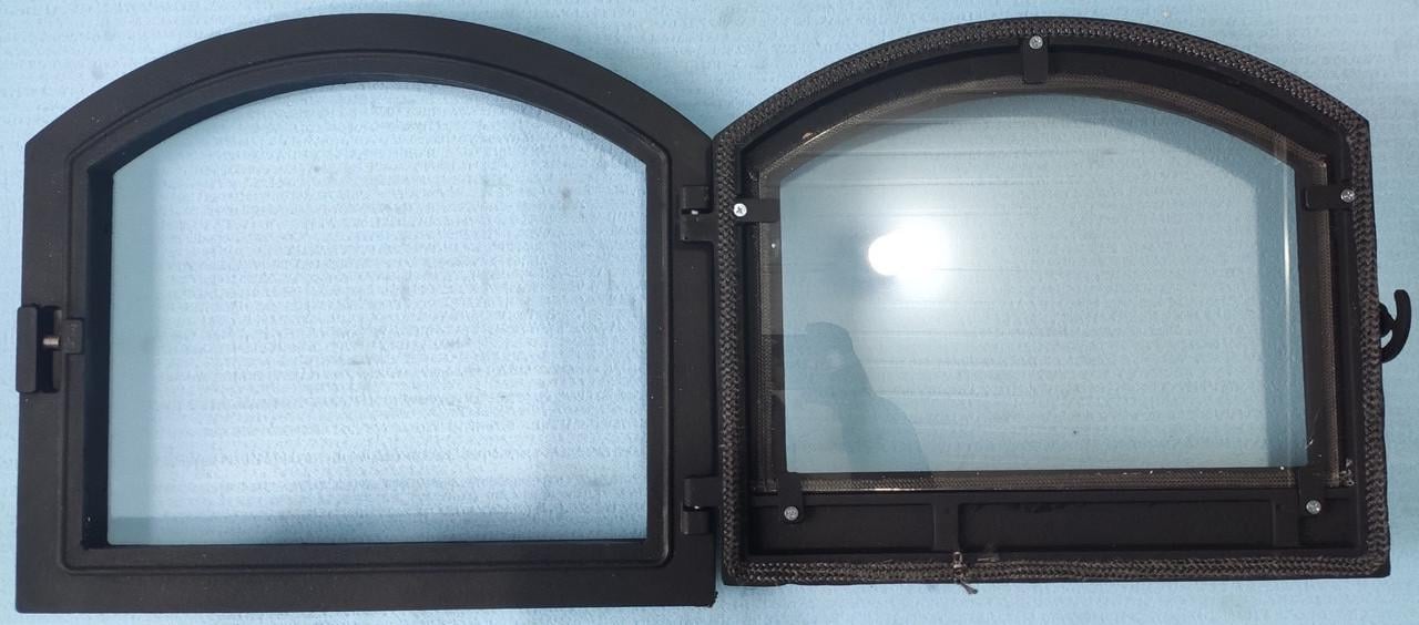 Дверки чавунні для каміна з термостійким склом і регулятором піддуву 42х49 см та піддувальні 19x33 см - фото 5 Дверки чавунні для каміна з термостійким склом і регулятором піддуву 42х49 см та піддувальні 19x33 см - фото 5