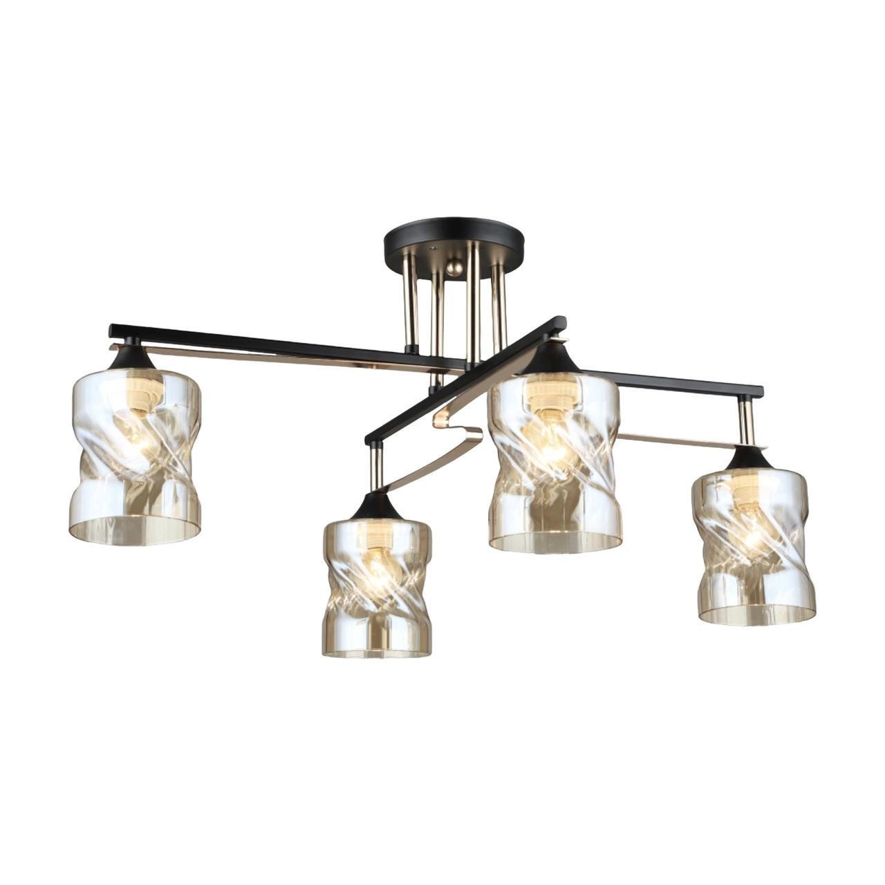 Люстра стельова Sirius ВA4056/4 BK+FGD