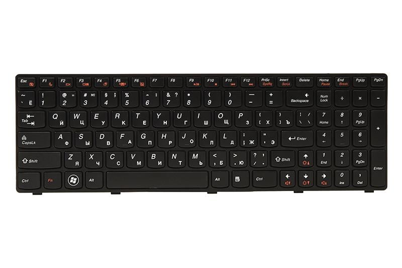 Клавиатура Power для ноутбука IBM/Lenovo G570 G575 черный фрейм Черный