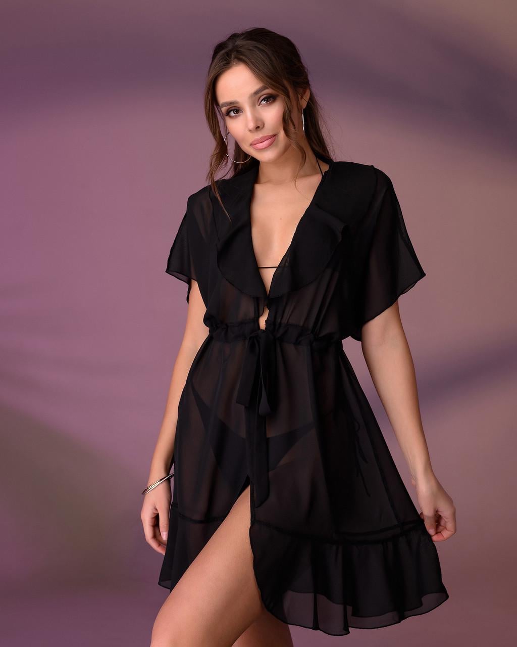 Туника пляжная 206 р. 42-44 Черный (33386467)