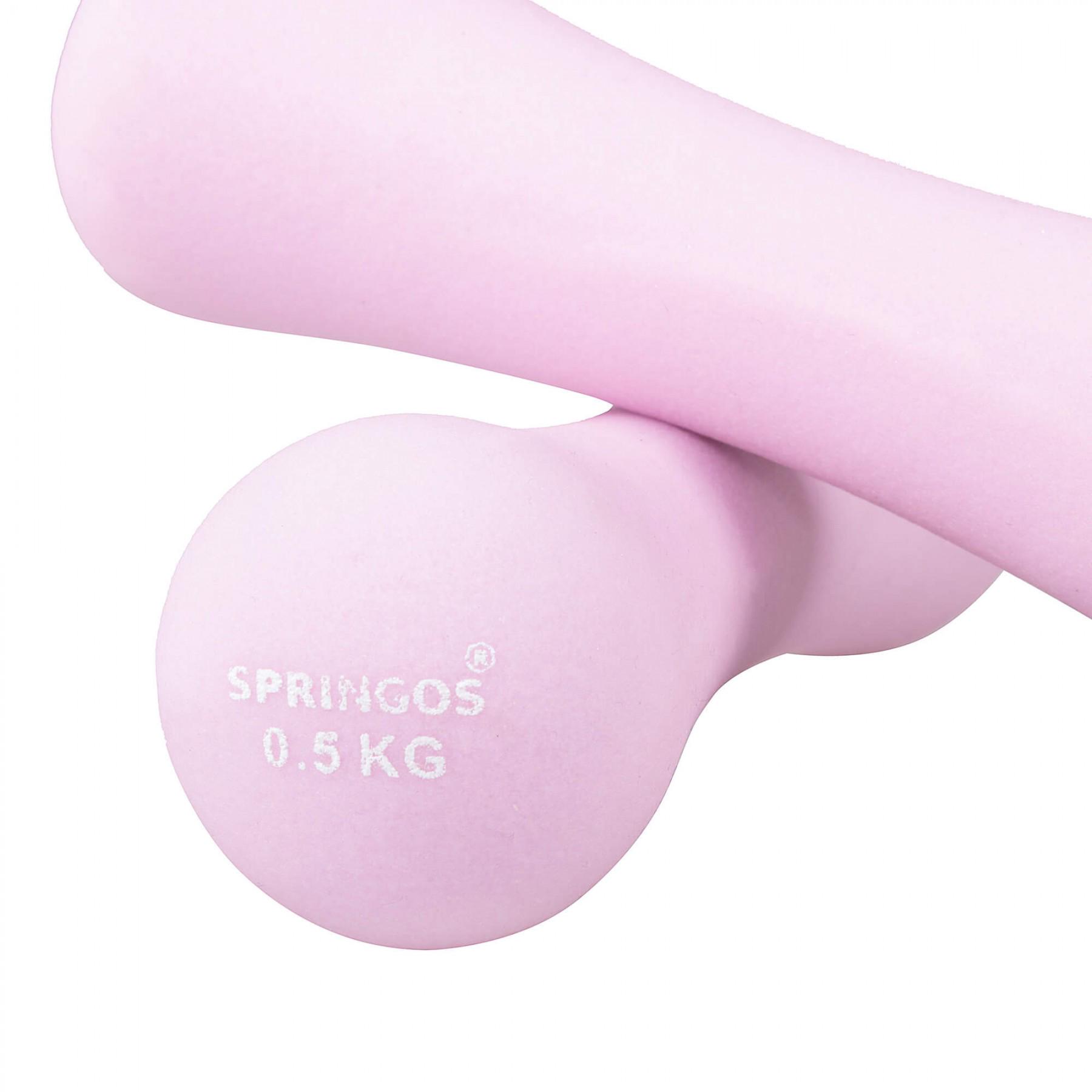 Гантели виниловые Springos 0,5 кг 2 шт. (FA1037) - фото 3 Гантели виниловые Springos 0,5 кг 2 шт. (FA1037) - фото 3