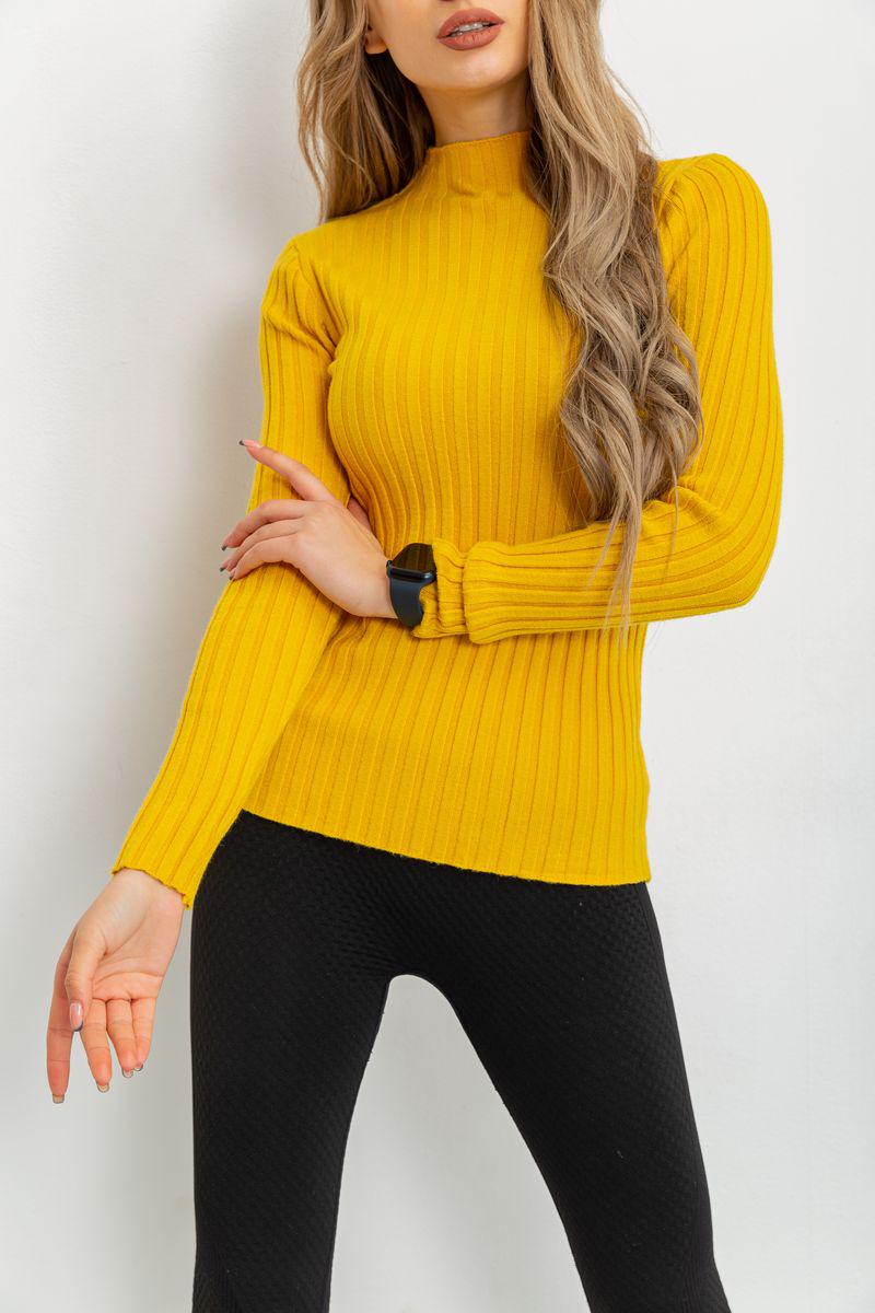 Гольф жіночий у рубчик Ager 221R8868-1 S/M Гірчичний (9621856) - фото 2 Гольф жіночий у рубчик Ager 221R8868-1 S/M Гірчичний (9621856) - фото 2