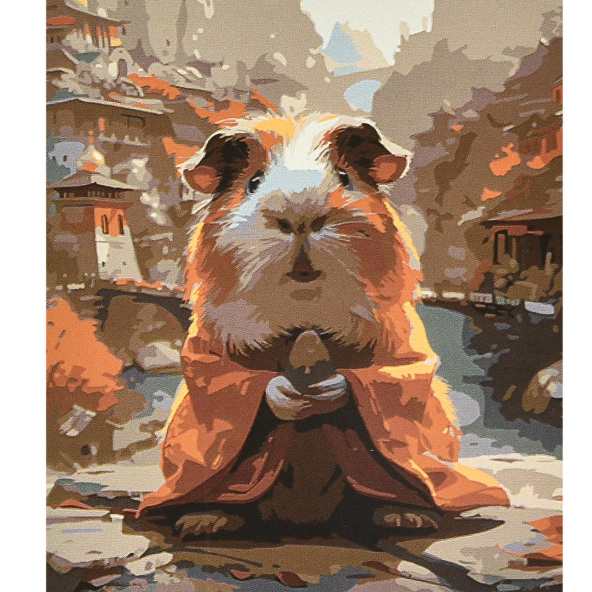 Картина по номерам Strateg Премиум Уют маленького мира с лаком и уровнем 40x50 см (Str-VA-4623)