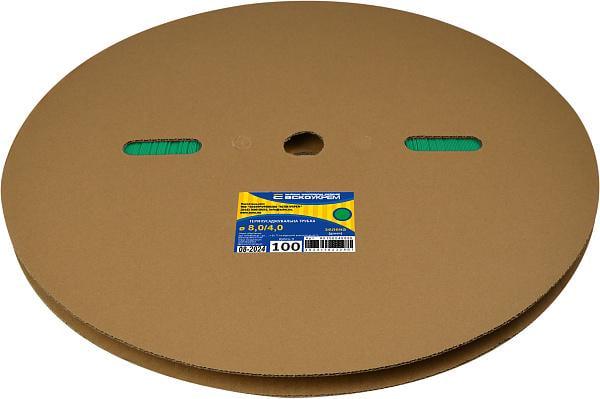 Трубка термоусадочная АСКО-УКРЕМ 8/4 мм 100 м Зеленый (28684796)