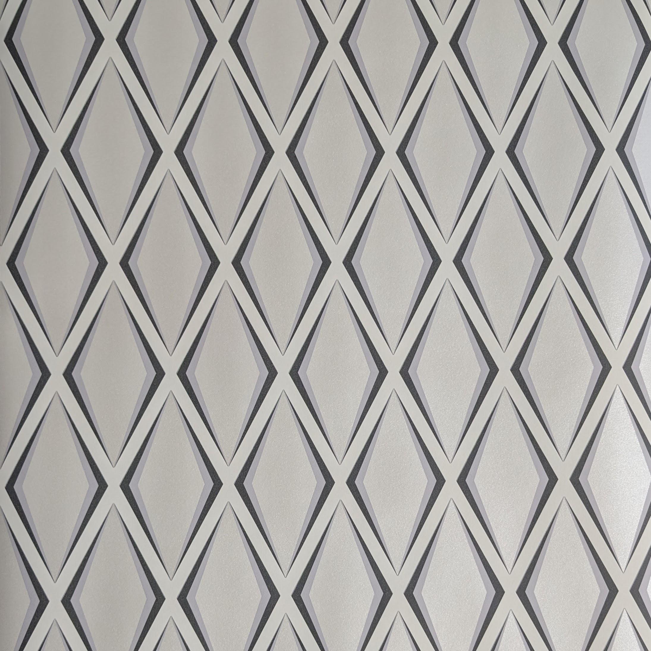 Обои виниловые Decoprint Elisir EL21064 Ромбы на флизелиновой основе 53 см Серый (31119757)