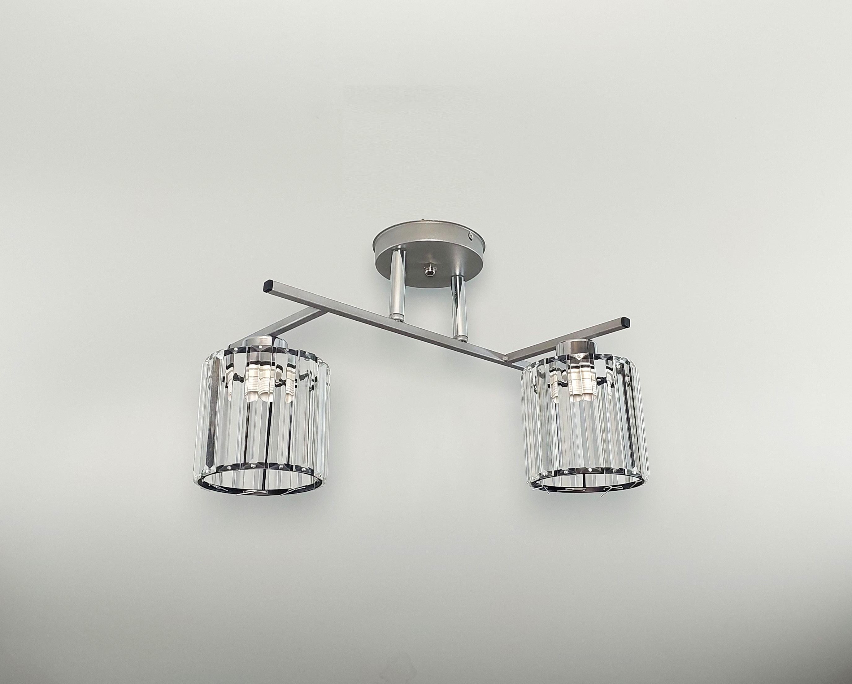 Люстра потолочная Лофт 3279/2 на 2 плафона металлическая Серый (22614088)