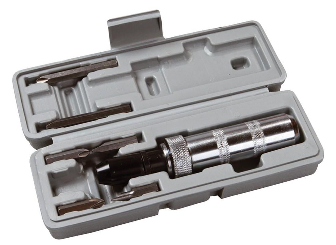 Отвертка ударно-поворотная MasterTool с насадками 6 шт. в кейсе (40-0151)
