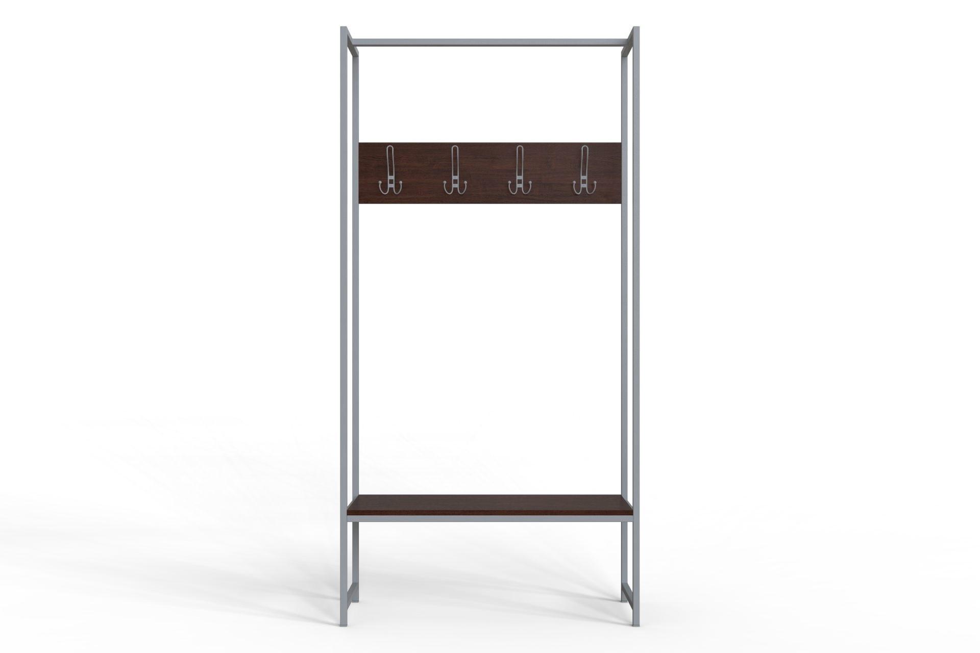 Вішалка модульна підлогова Ferrum-decor Треліс 12 ДСП 16 мм 180x90x38 см Сірий/Венге (FRD-105515) - фото 4