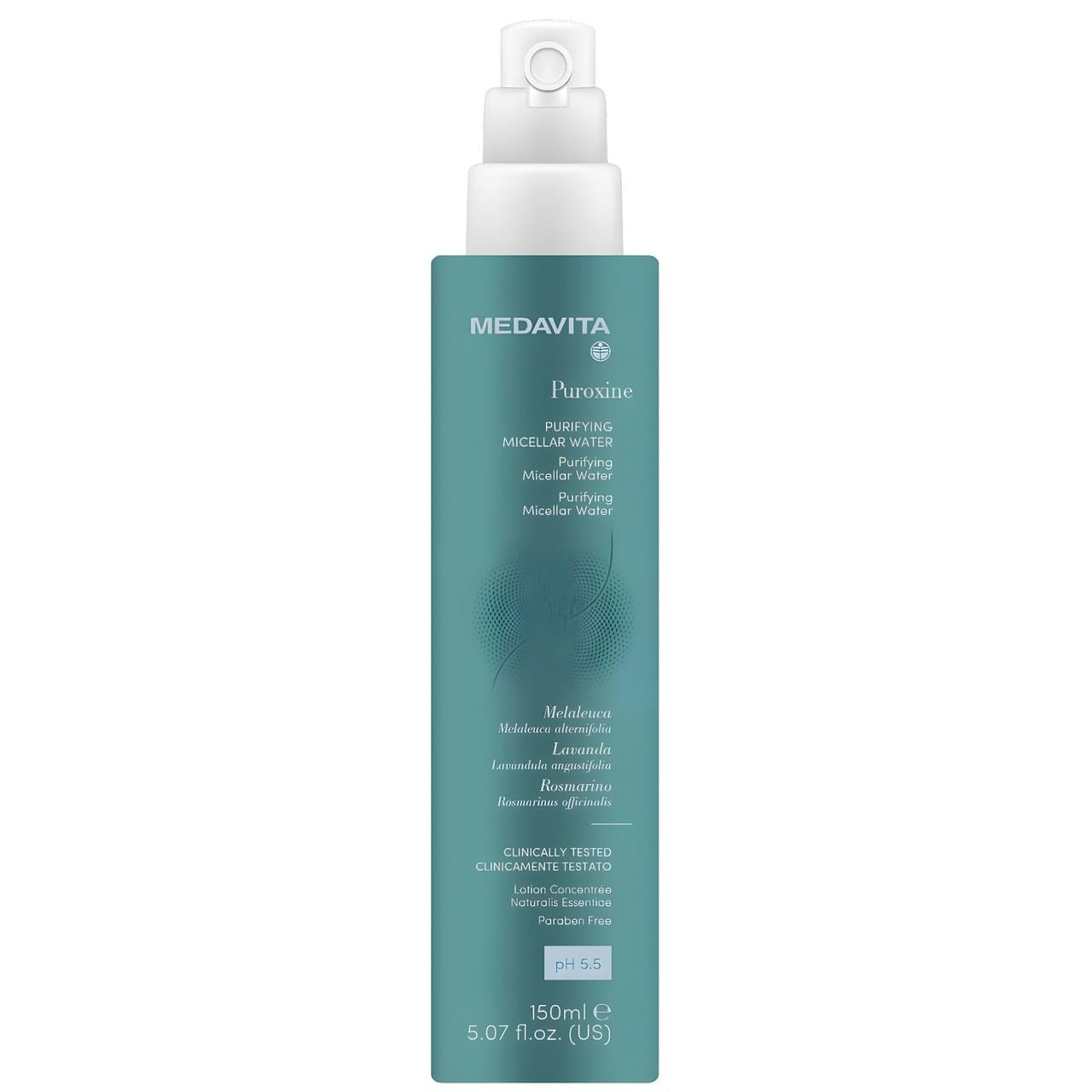 Міцелярна вода для шкіри голови Medavita Puroxine Purifying Micellar Wat освіжаюча очищувальна та пом'якшувальна (01202)