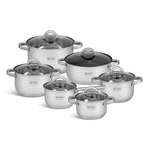 Набір посуду Edenberg EB-4013 з 9-ти шаровим капсульним дном нержавіюча сталь 12 пр. (EB-4013)